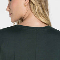 Camiseta Pima Oversized Feminina | Life Collection - Verde Cedro