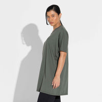 Camiseta Pima Oversized Feminina | Life Collection - Verde Figo