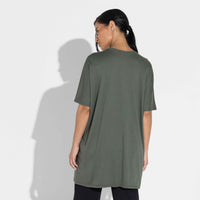 Camiseta Pima Oversized Feminina | Life Collection - Verde Figo