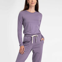 Camiseta Pima Manga Longa Feminina | Life Collection - Roxo Ametista