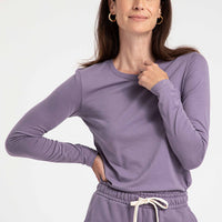 Camiseta Pima Manga Longa Feminina | Life Collection - Roxo Ametista