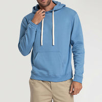 Blusão Moletom Com Capuz Masculino - Azul Celeste