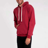 Blusão Moletom Com Capuz Masculino - Tinto