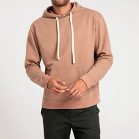 Blusão Moletom Com Capuz Masculino - Bege Médio