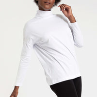 Blusa Pima Gola Rolê Feminina - Branco