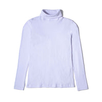 Blusa Canelado Algodão Gola Rolê Feminina - Branco