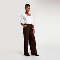 Calça Wide Alfaiataria - Tabaco
