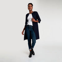 Casaco Alongado - Azul Marinho