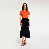 Saia Pareô Midi - Preto