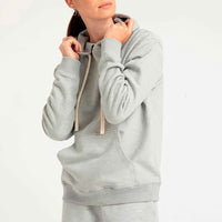 Casaco de Moletom Feminino - Mescla Claro