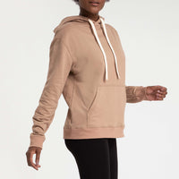 Casaco de Moletom Feminino - Bege Médio