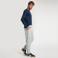 Calça Jogger de Moletom Masculina - Mescla Claro