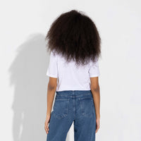 Camiseta Algodão Premium Gola V Feminina | Everyday Collection - Branco