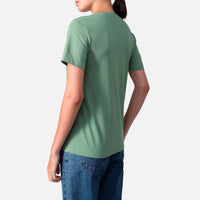 Camiseta Algodão Premium Gola V Feminina | Everyday Collection - Verde Oliva