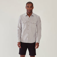 Camisa Tecido Ecologico Masculina - Cinza