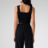 Top Malha Estruturada - Preto