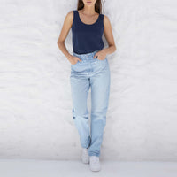 Regata Algodão Pima Feminina | Life Collection - Azul Marinho