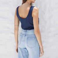 Regata Algodão Pima Feminina | Life Collection - Azul Marinho