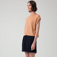 Blusa Viscose Manga curta - Bege Claro