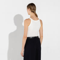 Regata Canelada Algodão Feminina - Off White