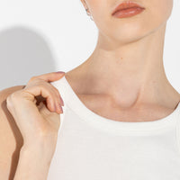 Regata Canelada Algodão Feminina - Off White