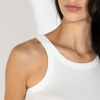Regata Canelada Algodão Feminina - Off White