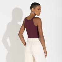 Regata Canelada Algodão Feminina - Roxo Amoreira