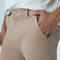 Calça Chino Sarja Masculina - Bege Claro