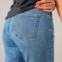 Calça Jeans Reta Feminina - Azul Jeans Médio