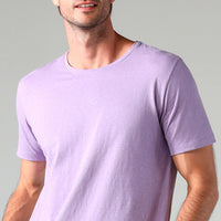 Camiseta Malha Linho Masculina - Lilás