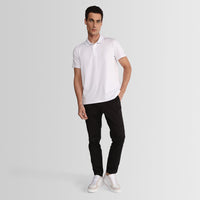 Polo Pima Masculina - Branco