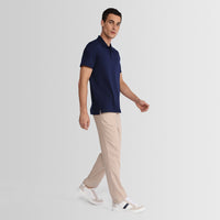 Polo Pima Masculina - Azul Marinho