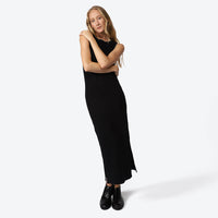 Vestido Tricot Midi Sem Mangas - Preto
