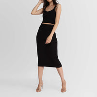 Top Tricot Recorte - Preto