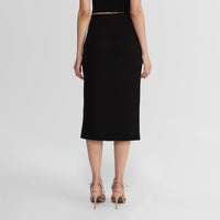 Saia Midi Tricot - Preto