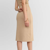 Saia Midi Tricot - Bege