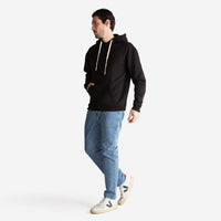 Blusa Moletom Felpa Com Capuz Masculina - Preto