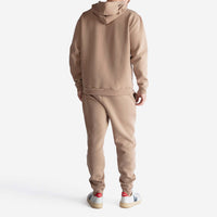 Blusa Moletom Felpa Com Capuz Masculina - Bege Pastel