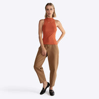 Regata Canelada Viscose Feminina - Ferrugem