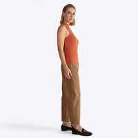 Regata Canelada Viscose Feminina - Ferrugem