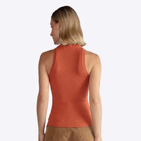 Regata Canelada Viscose Feminina - Ferrugem