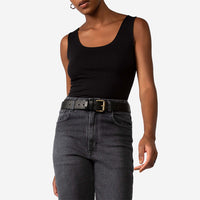 Regata Cotton Pima Feminina | Life Collection - Preto