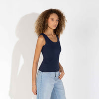 Regata Cotton Pima Feminina | Life Collection - Azul Marinho