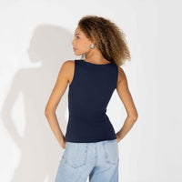 Regata Cotton Pima Feminina | Life Collection - Azul Marinho