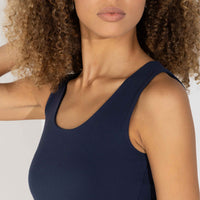 Regata Cotton Pima Feminina | Life Collection - Azul Marinho