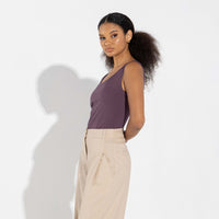 Regata Cotton Pima Feminina | Life Collection - Roxo Ameixa