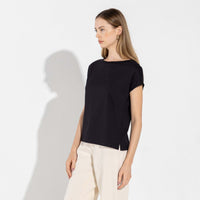 Camiseta Pima Manga Japonesa Feminina | Life Collection - Preto