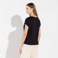 Camiseta Pima Manga Japonesa Feminina | Life Collection - Preto