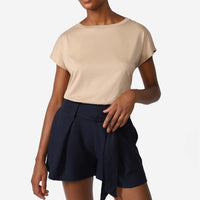 Camiseta Pima Manga Japonesa Feminina | Life Collection - Bege Camel