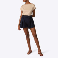 Camiseta Pima Manga Japonesa Feminina | Life Collection - Bege Camel